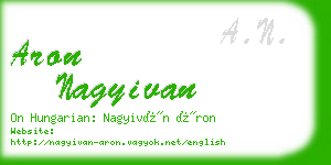 aron nagyivan business card